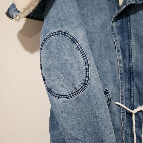 Need Supply Farrow Rio Hooded Jean Coat Jacket size Small - Picture 8 of 16